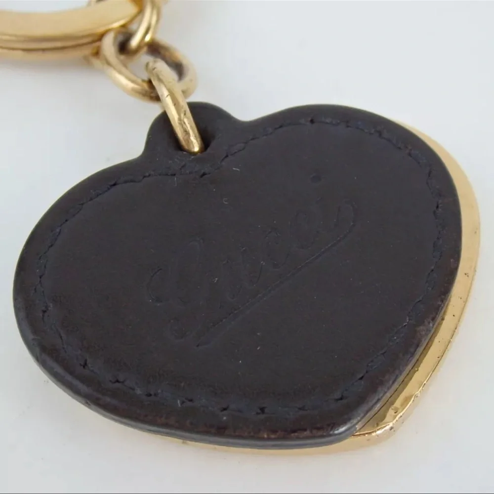 SOLD Authentic GUCCI Heart Interlocking Key Ring - Picture 2 of 3